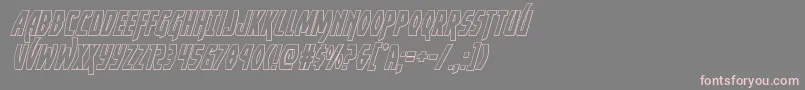 フォントYankeeclipperoutital – 灰色の背景にピンクのフォント