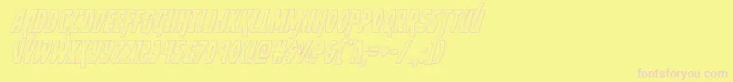 Yankeeclipperoutital Font – Pink Fonts on Yellow Background