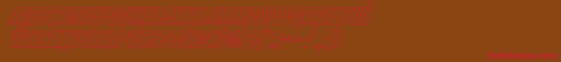 Yankeeclipperoutital Font – Red Fonts on Brown Background