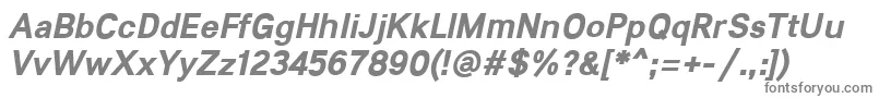フォントLunchtype21BoldItalic – 白い背景に灰色の文字