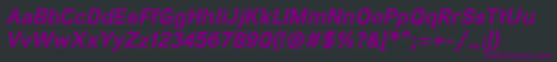 Lunchtype21BoldItalic Font – Purple Fonts on Black Background