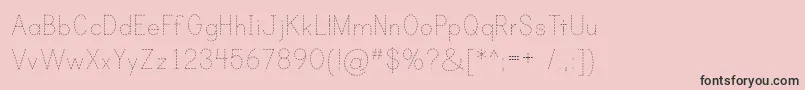 Fonte PrintDashed – fontes pretas em um fundo rosa