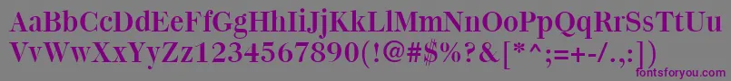 Quantas Font – Purple Fonts on Gray Background