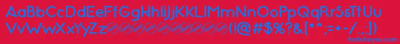 Шрифт NightClub70sBold – синие шрифты на красном фоне