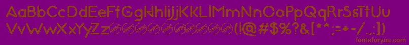 Шрифт NightClub70sBold – коричневые шрифты на фиолетовом фоне