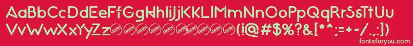 Police NightClub70sBold – polices vertes sur fond rouge