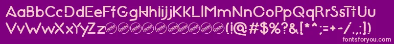 NightClub70sBold-Schriftart – Rosa Schriften auf violettem Hintergrund