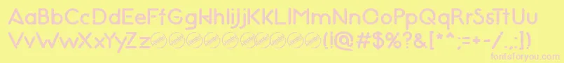 Police NightClub70sBold – polices roses sur fond jaune