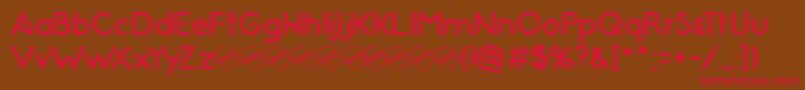 NightClub70sBold Font – Red Fonts on Brown Background