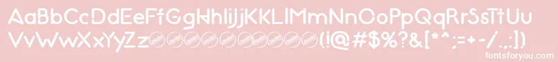 Police NightClub70sBold – polices blanches sur fond rose