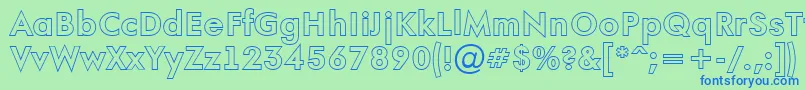 AFuturaortootlBold Font – Blue Fonts on Green Background