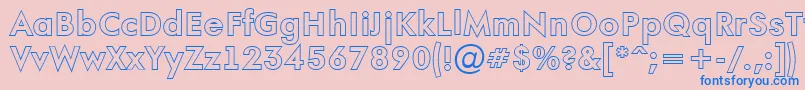 AFuturaortootlBold Font – Blue Fonts on Pink Background