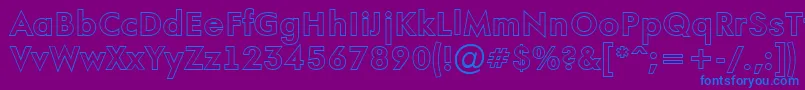 AFuturaortootlBold Font – Blue Fonts on Purple Background