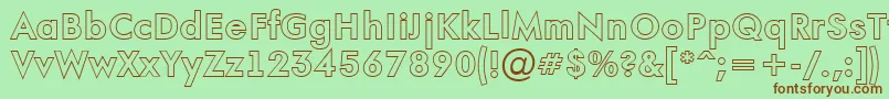 AFuturaortootlBold Font – Brown Fonts on Green Background