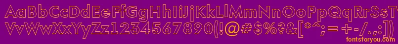 AFuturaortootlBold Font – Orange Fonts on Purple Background