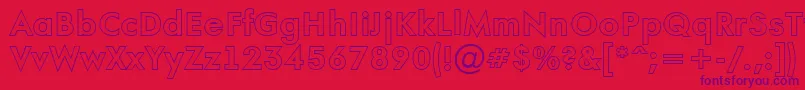 AFuturaortootlBold Font – Purple Fonts on Red Background