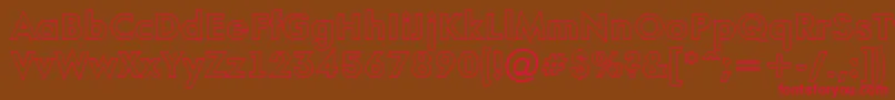 AFuturaortootlBold Font – Red Fonts on Brown Background