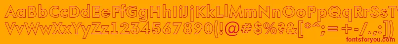 Police AFuturaortootlBold – polices rouges sur fond orange