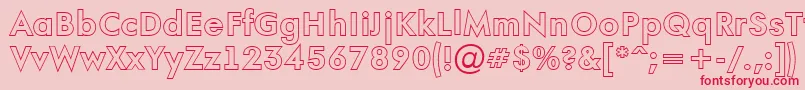 AFuturaortootlBold Font – Red Fonts on Pink Background