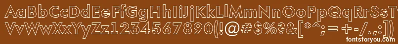 AFuturaortootlBold Font – White Fonts on Brown Background