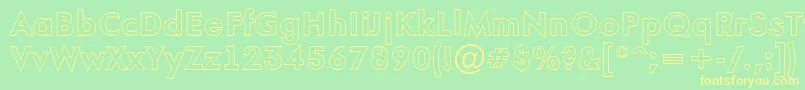 AFuturaortootlBold Font – Yellow Fonts on Green Background