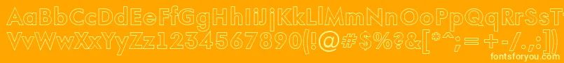 AFuturaortootlBold Font – Yellow Fonts on Orange Background