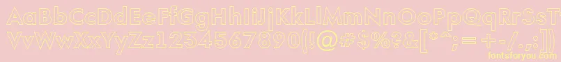AFuturaortootlBold Font – Yellow Fonts on Pink Background