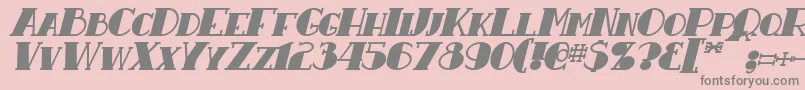 ResavyBoldItalic-Schriftart – Graue Schriften auf rosa Hintergrund