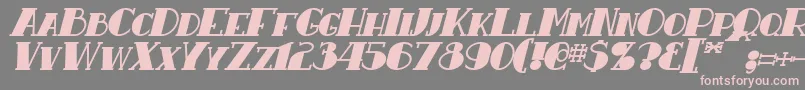 ResavyBoldItalic Font – Pink Fonts on Gray Background