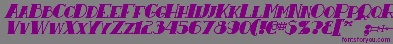 ResavyBoldItalic Font – Purple Fonts on Gray Background