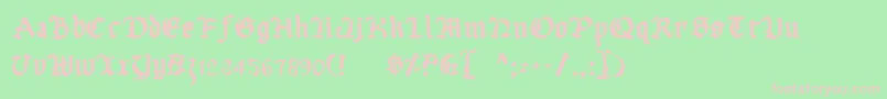 Шрифт UberhГ¶lme – розовые шрифты на зелёном фоне