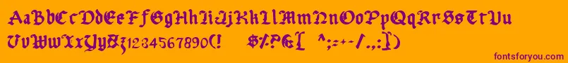 UberhГ¶lme Font – Purple Fonts on Orange Background
