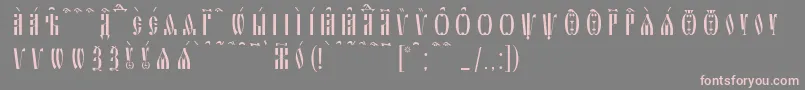 SlavjanicKucsSpacedout Font – Pink Fonts on Gray Background