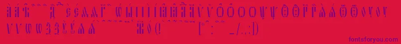 fuente SlavjanicKucsSpacedout – Fuentes Moradas Sobre Fondo Rojo