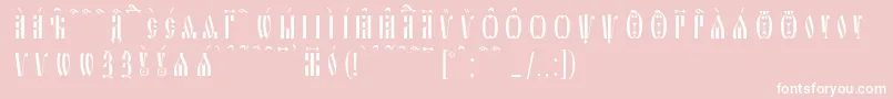 SlavjanicKucsSpacedout Font – White Fonts on Pink Background
