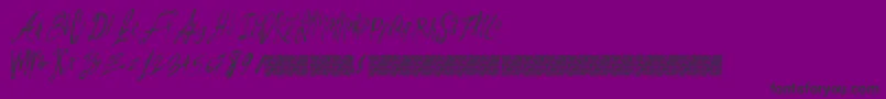 Czcionka Parislabel – czarne czcionki na fioletowym tle