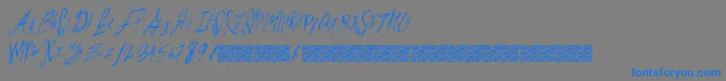 Parislabel Font – Blue Fonts on Gray Background