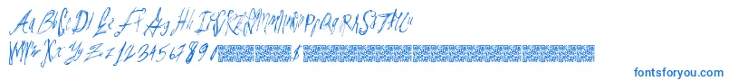 Parislabel Font – Blue Fonts on White Background
