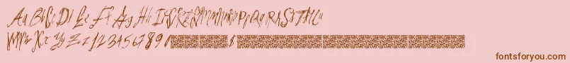 Parislabel Font – Brown Fonts on Pink Background