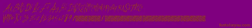 Parislabel Font – Brown Fonts on Purple Background