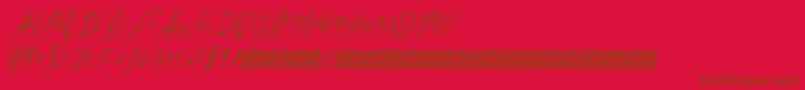 Parislabel Font – Brown Fonts on Red Background