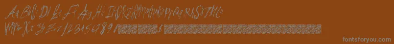 Parislabel Font – Gray Fonts on Brown Background