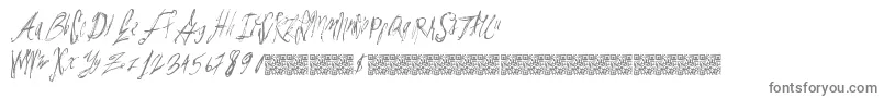 フォントParislabel – 白い背景に灰色の文字