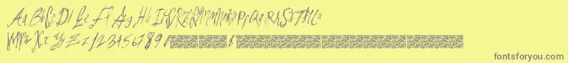 fuente Parislabel – Fuentes Grises Sobre Fondo Amarillo