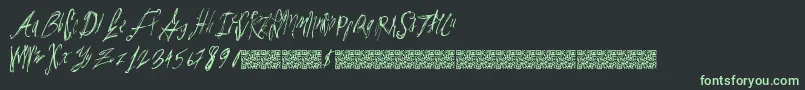 Parislabel Font – Green Fonts on Black Background