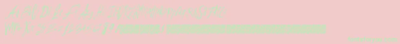 Parislabel Font – Green Fonts on Pink Background