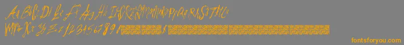 Parislabel Font – Orange Fonts on Gray Background