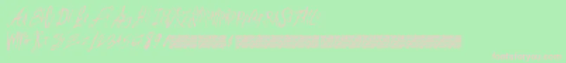 Parislabel Font – Pink Fonts on Green Background