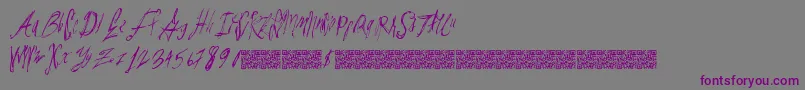 Parislabel Font – Purple Fonts on Gray Background