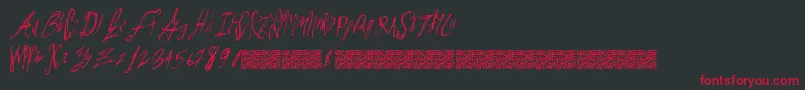 Parislabel Font – Red Fonts on Black Background